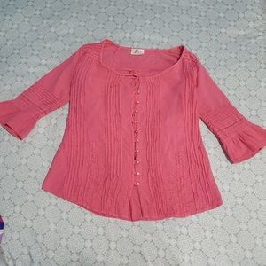 Pubenza 100% cotton boho beach blouse.